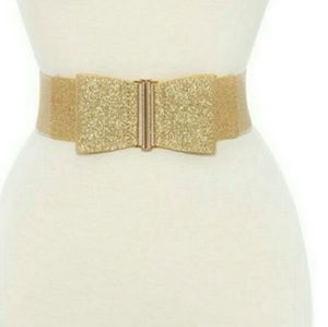 Glitter Bow Stretch Belt